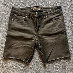 American Eagle Black Skinny Bermuda Shorts